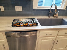 Load image into Gallery viewer, Papillon Spooky Halloween Dish Drying Mat