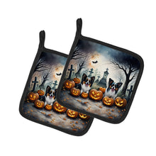 Load image into Gallery viewer, Papillon Spooky Halloween Pot Holders - Set of 2 Decorative Kitchen Helpers | Made in the USA