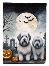 Load image into Gallery viewer, Old English Sheepdog Spooky Halloween House Flag