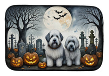Load image into Gallery viewer, Old English Sheepdog Spooky Halloween Dish Drying Mat