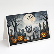 Load image into Gallery viewer, Old English Sheepdog Spooky Halloween Greeting Cards -  Blank Note Cards – 8-Pack of Artist-Designed Cards with Envelopes