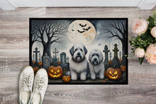 Load image into Gallery viewer, Old English Sheepdog Spooky Halloween Doormat - 24x36 Decorative Floor Mat – Indoor/Outdoor Rug with Artistic Flair