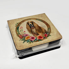 Load image into Gallery viewer, Afghan Hound and Flowers PU Leather Note Paper Holder