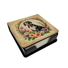 Load image into Gallery viewer, American English Coonhound and Flowers PU Leather Note Paper Holder