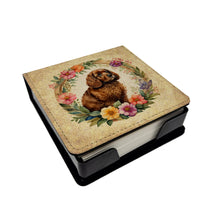Load image into Gallery viewer, American Water Spaniel and Flowers PU Leather Note Paper Holder