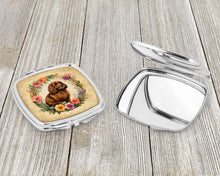 Load image into Gallery viewer, American Water Spaniel and Flowers Compact Mirror – Stylish Purse Mirror with Artistic Covers