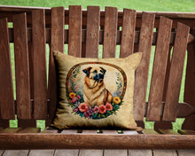 Load image into Gallery viewer, Anatolian Shepherd Dog and Flowers Throw Pillow - 14x14 Decorative Pillow – Art for Your Home &amp; Patio