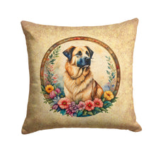 Load image into Gallery viewer, Anatolian Shepherd Dog and Flowers Fabric Decorative Pillow