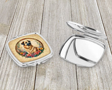 Load image into Gallery viewer, Anatolian Shepherd Dog and Flowers Compact Mirror – Stylish Purse Mirror with Artistic Covers