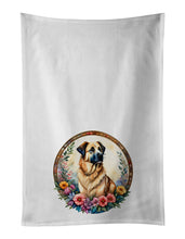 Load image into Gallery viewer, Anatolian Shepherd Dog and Flowers Kitchen Towel Set of 2