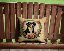 Load image into Gallery viewer, Appenzeller Sennenhund and Flowers Throw Pillow - 14x14 Decorative Pillow – Art for Your Home &amp; Patio