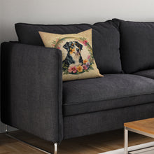 Load image into Gallery viewer, Appenzeller Sennenhund and Flowers Throw Pillow - 14x14 Decorative Pillow – Art for Your Home &amp; Patio