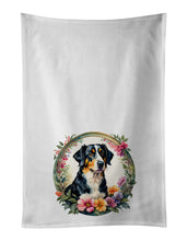 Load image into Gallery viewer, Appenzeller Sennenhund and Flowers Kitchen Towel Set of 2