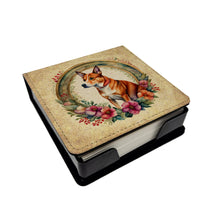 Load image into Gallery viewer, Basenji and Flowers PU Leather Note Paper Holder