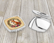 Load image into Gallery viewer, Basenji and Flowers Compact Mirror – Stylish Purse Mirror with Artistic Covers
