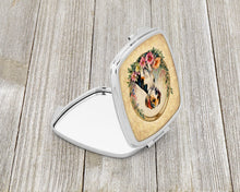 Load image into Gallery viewer, Beagle and Flowers Compact Mirror – Stylish Purse Mirror with Artistic Covers