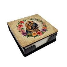 Load image into Gallery viewer, Bloodhound and Flowers PU Leather Note Paper Holder