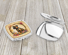Load image into Gallery viewer, Border Terrier and Flowers Compact Mirror – Stylish Purse Mirror with Artistic Covers
