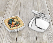 Load image into Gallery viewer, Boxer and Flowers Compact Mirror – Stylish Purse Mirror with Artistic Covers