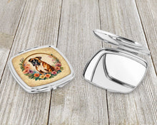 Load image into Gallery viewer, Boxer and Flowers Compact Mirror – Stylish Purse Mirror with Artistic Covers