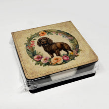 Load image into Gallery viewer, Boykin Spaniel and Flowers PU Leather Note Paper Holder