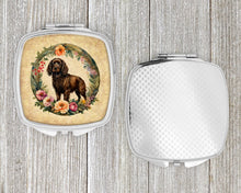 Load image into Gallery viewer, Boykin Spaniel and Flowers Compact Mirror – Stylish Purse Mirror with Artistic Covers