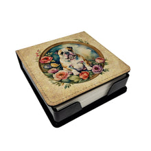 Load image into Gallery viewer, English Bulldog and Flowers PU Leather Note Paper Holder