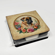 Load image into Gallery viewer, Bullmastiff and Flowers PU Leather Note Paper Holder