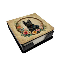 Load image into Gallery viewer, Cairn Terrier and Flowers PU Leather Note Paper Holder