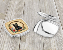 Load image into Gallery viewer, Cairn Terrier and Flowers Compact Mirror – Stylish Purse Mirror with Artistic Covers