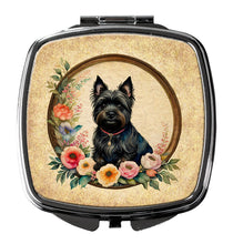 Load image into Gallery viewer, Cairn Terrier and Flowers Compact Mirror – Stylish Purse Mirror with Artistic Covers