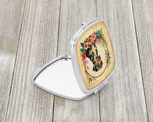 Load image into Gallery viewer, Catahoula Leopard Dog and Flowers Compact Mirror – Stylish Purse Mirror with Artistic Covers