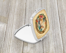 Load image into Gallery viewer, Chihuahua and Flowers Compact Mirror – Stylish Purse Mirror with Artistic Covers