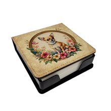 Load image into Gallery viewer, Chihuahua and Flowers PU Leather Note Paper Holder