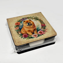 Load image into Gallery viewer, Chow Chow and Flowers PU Leather Note Paper Holder