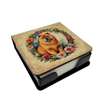 Load image into Gallery viewer, Chow Chow and Flowers PU Leather Note Paper Holder