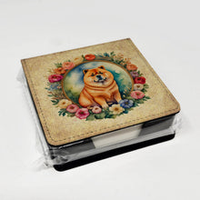 Load image into Gallery viewer, Chow Chow and Flowers PU Leather Note Paper Holder