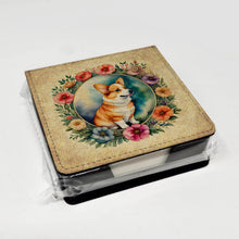 Load image into Gallery viewer, Corgi and Flowers PU Leather Note Paper Holder