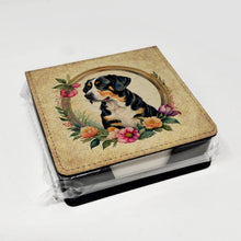 Load image into Gallery viewer, Entlebucher Mountain Dog and Flowers PU Leather Note Paper Holder