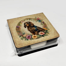 Load image into Gallery viewer, Field Spaniel and Flowers PU Leather Note Paper Holder