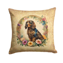 Load image into Gallery viewer, Field Spaniel and Flowers Fabric Decorative Pillow
