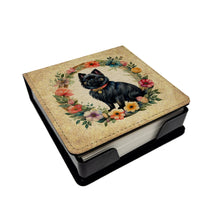 Load image into Gallery viewer, German Spitz and Flowers PU Leather Note Paper Holder