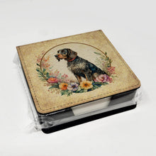 Load image into Gallery viewer, German Wirehaired Pointer and Flowers PU Leather Note Paper Holder
