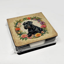 Load image into Gallery viewer, Giant Schnauzer and Flowers PU Leather Note Paper Holder