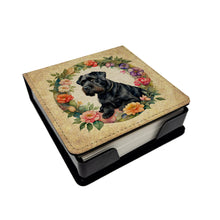 Load image into Gallery viewer, Giant Schnauzer and Flowers PU Leather Note Paper Holder