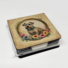 Load image into Gallery viewer, Glen of Imaal Terrier and Flowers PU Leather Note Paper Holder