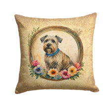 Load image into Gallery viewer, Glen of Imaal Terrier and Flowers Fabric Decorative Pillow