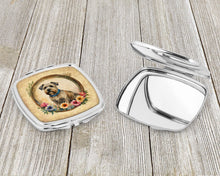 Load image into Gallery viewer, Glen of Imaal Terrier and Flowers Compact Mirror – Stylish Purse Mirror with Artistic Covers