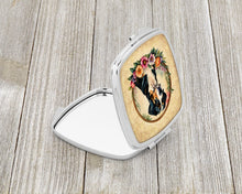 Load image into Gallery viewer, Greater Swiss Mountain Dog and Flowers Compact Mirror – Stylish Purse Mirror with Artistic Covers