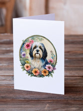Load image into Gallery viewer, Havanese and Flowers Greeting Cards -  Blank Note Cards – 8-Pack of Artist-Designed Cards with Envelopes